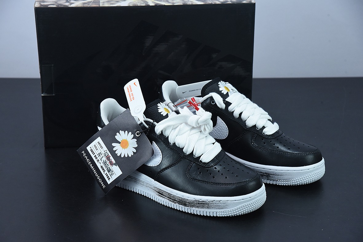 PEACEMINUSONE x NK AIR FORCE 1"PARA-NOISE" 权志龙联名空军一号低帮 黑白 货号:AQ3692-001
