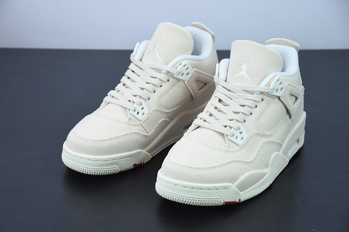 H03G5 纯原版本 Nk Air Jordan 4 Retro"Canvas" AJ4代复古休闲运动文化篮球鞋 货号:DQ4909-100