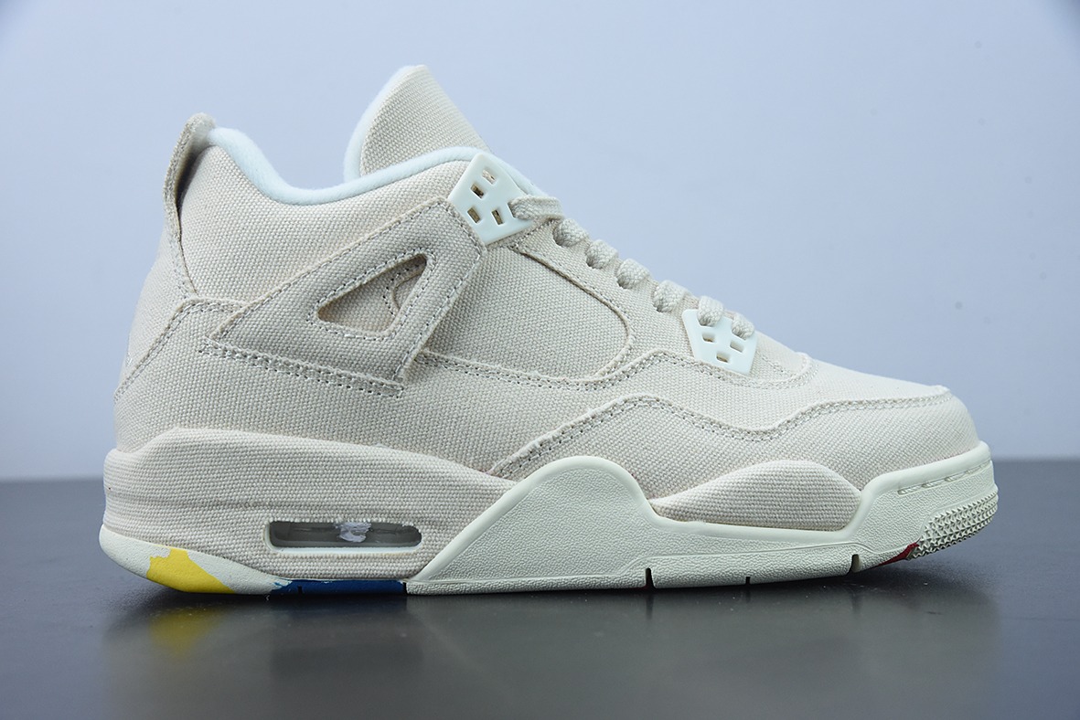 H03G5 纯原版本 Nk Air Jordan 4 Retro"Canvas" AJ4代复古休闲运动文化篮球鞋 货号:DQ4909-100