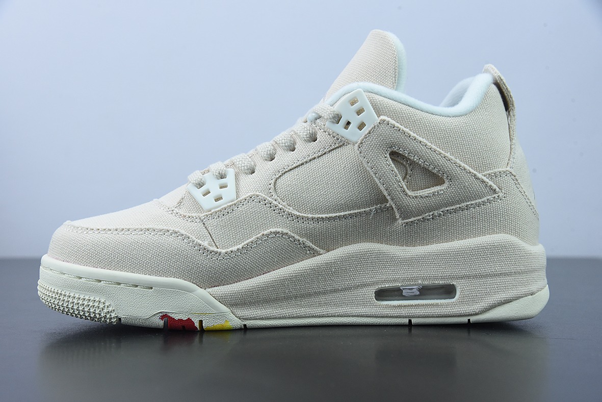 H03G5 纯原版本 Nk Air Jordan 4 Retro"Canvas" AJ4代复古休闲运动文化篮球鞋 货号:DQ4909-100