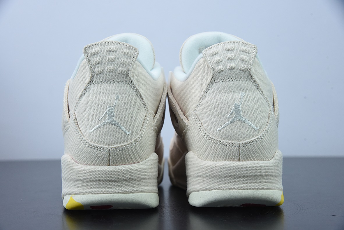 H03G5 纯原版本 Nk Air Jordan 4 Retro"Canvas" AJ4代复古休闲运动文化篮球鞋 货号:DQ4909-100