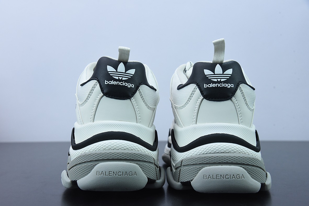 Adidas x Balenciaga Triple S Clear SoleSneaker"White/Black"时装复古厚底增高百搭休闲运动姥爷球鞋5504328000