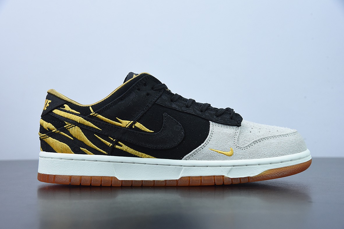 H03G5 纯原版本 Nk SB Dunk Low CNY 虎年黑黄虎纹 SB扣篮系列复古低帮板鞋 货号:DQ5351-001