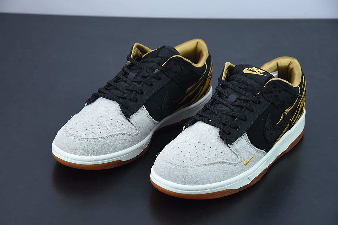 H03G5 纯原版本 Nk SB Dunk Low CNY 虎年黑黄虎纹 SB扣篮系列复古低帮板鞋 货号:DQ5351-001