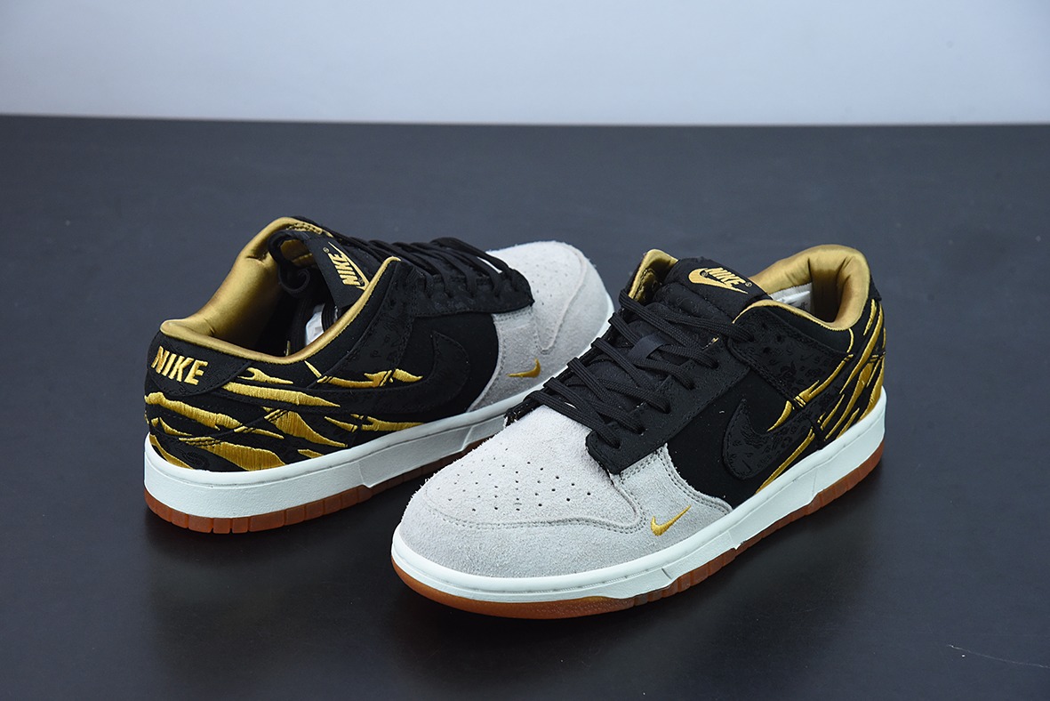 H03G5 纯原版本 Nk SB Dunk Low CNY 虎年黑黄虎纹 SB扣篮系列复古低帮板鞋 货号:DQ5351-001
