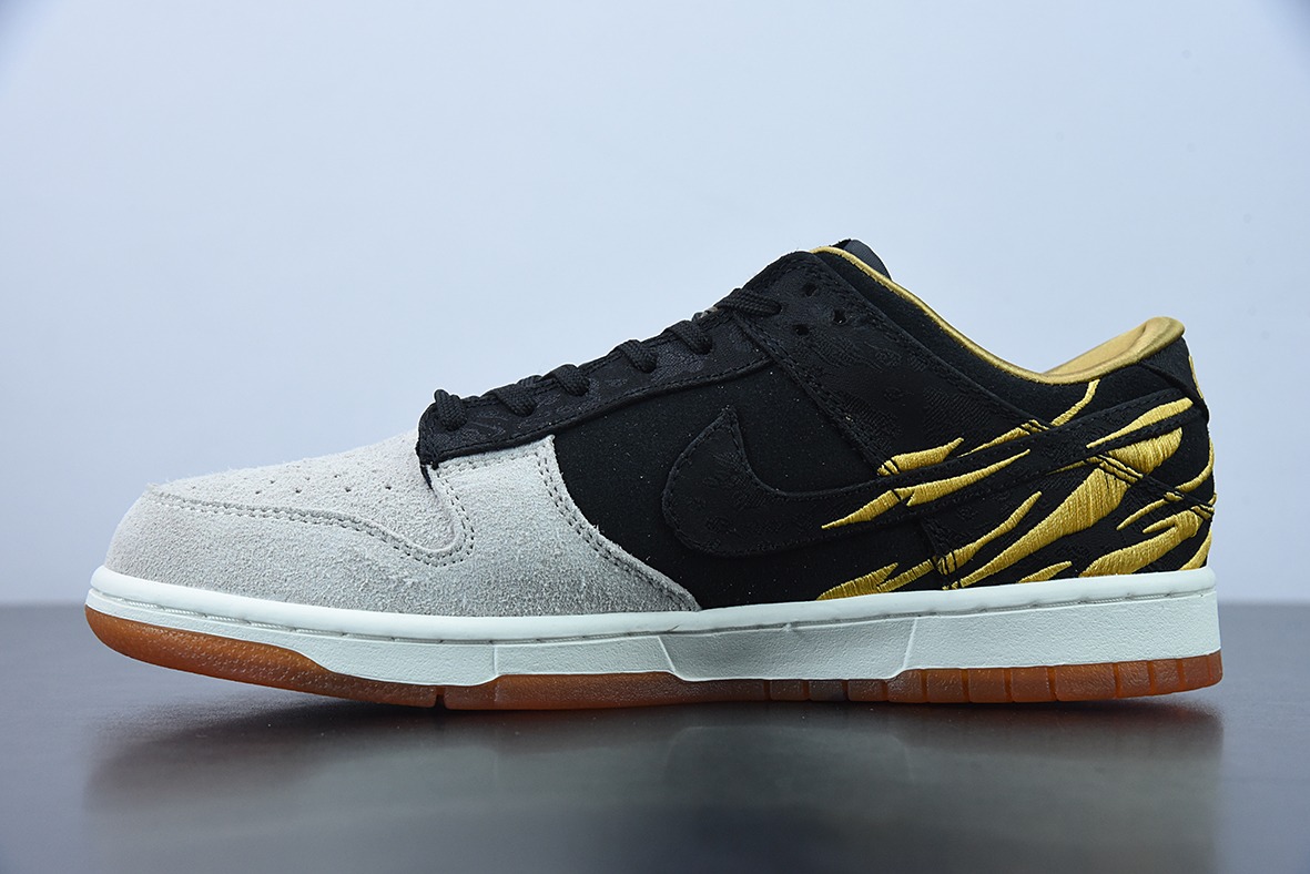 H03G5 纯原版本 Nk SB Dunk Low CNY 虎年黑黄虎纹 SB扣篮系列复古低帮板鞋 货号:DQ5351-001