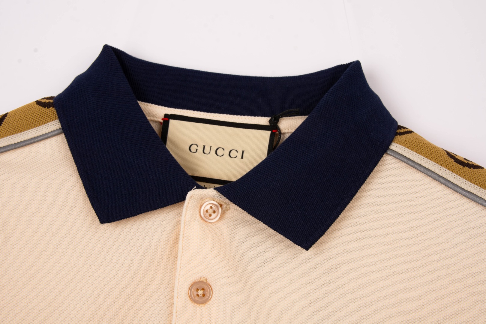 Gucci/古驰 20ss 反光织带短袖Polo衫