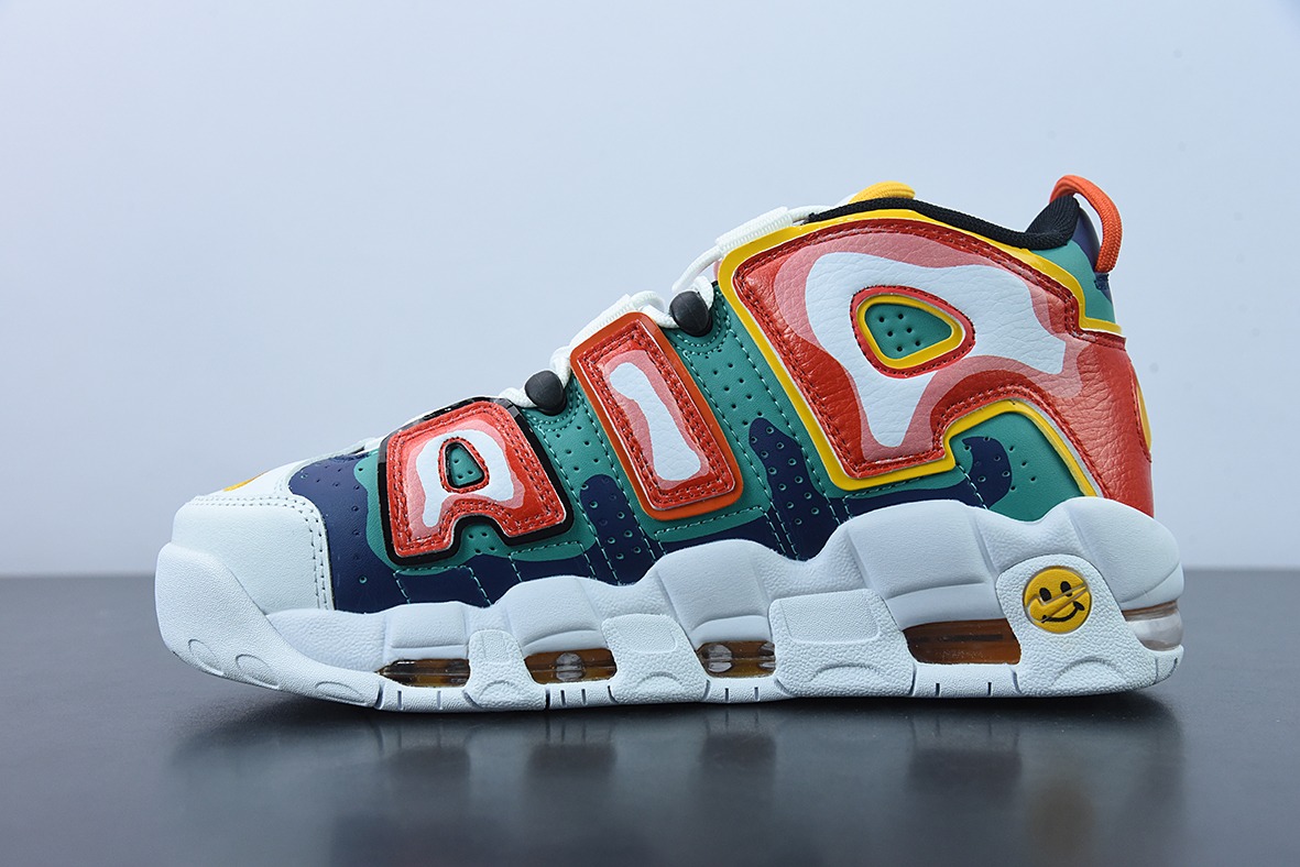 [Air Force Series]Nk Air More Uptempo OG Alien White Yellow Blue Pippen Full-l