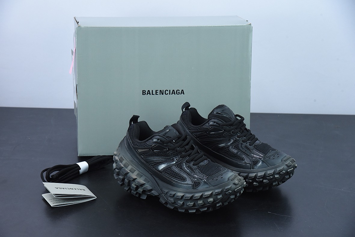 BALENCIAGA Defender Rubber Platform Sneakers卫士系列低帮坦克履带轮胎型越野户外增高厚底休闲运动慢跑鞋“685613 W2RA6 1000