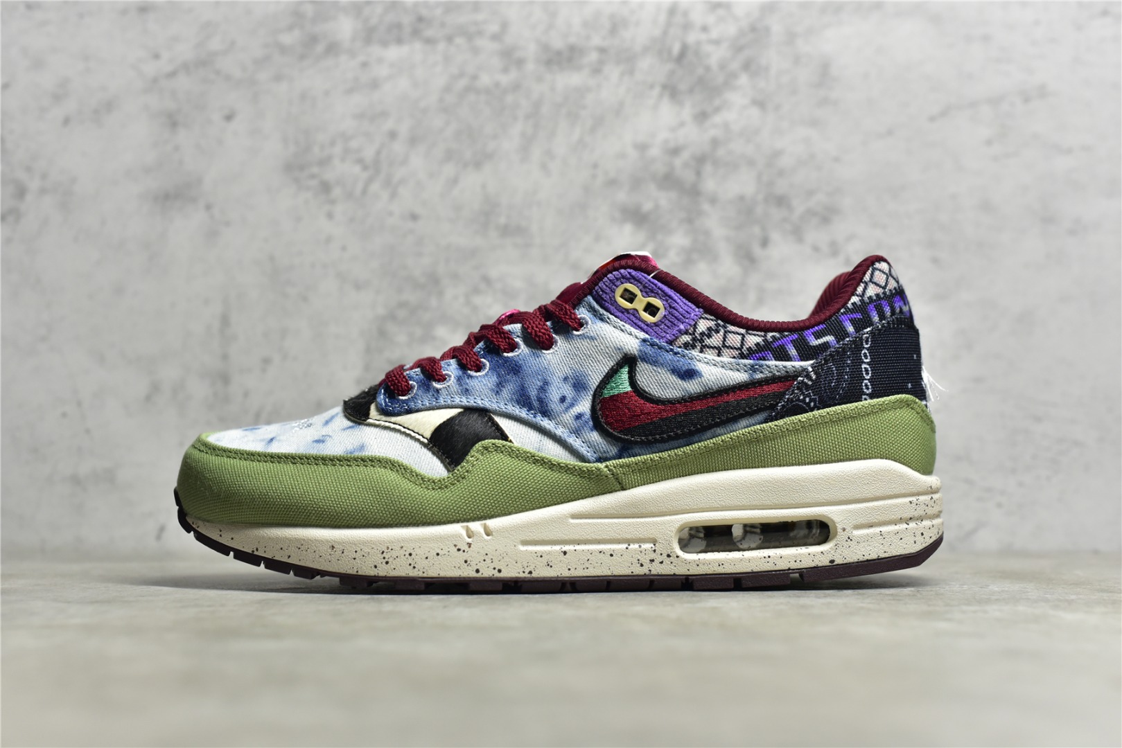 Original nuevo 🚀# nivel de fábrica Concepts x NK Air Max 1 SP "Mellow" zapatillas de running casual retro azul verde d…