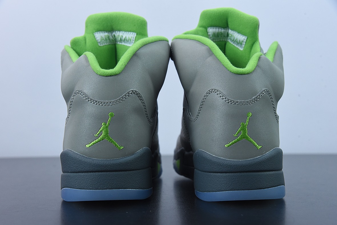 Air Jordan 5 "Green Bean" AJ5 绿豆反光灰绿中帮文化篮球鞋  货号: DM9014-003
