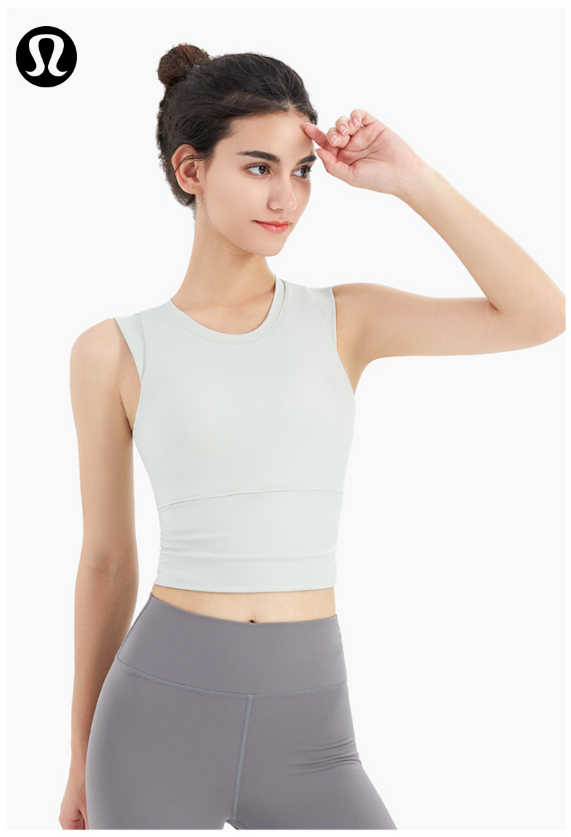 Lululemon tank yoga black and pale yellow
