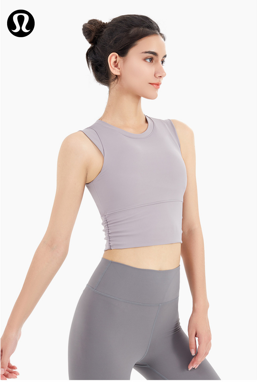 Lululemon tank yoga black and pale yellow