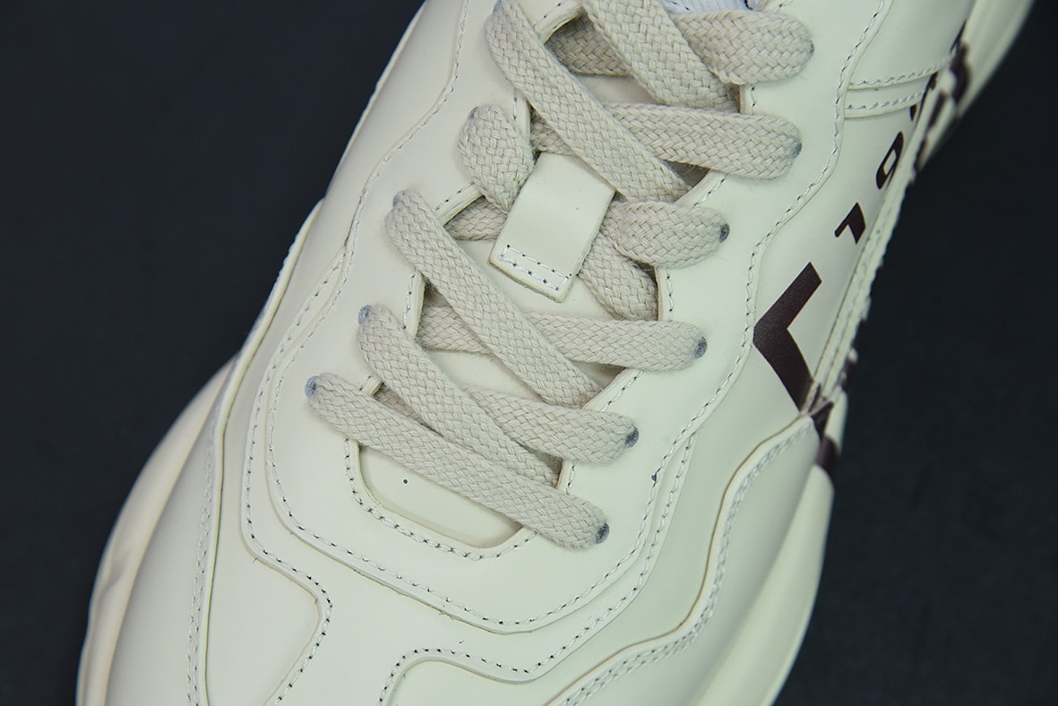 Gucci Rhyton Vintage Trainer Sneaker 古驰老爹5D皮革角状复古慢跑鞋