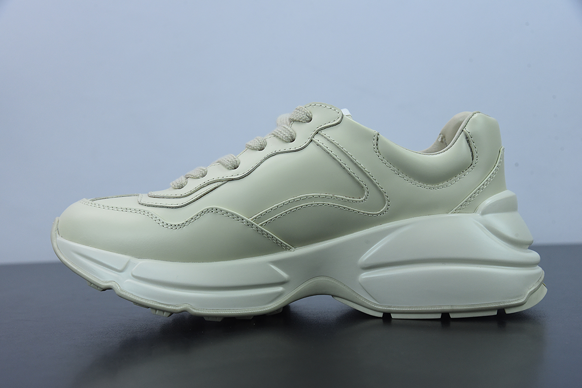 Gucci Rhyton Vintage Trainer Sneaker 古驰老爹5D皮革角状复古慢跑鞋