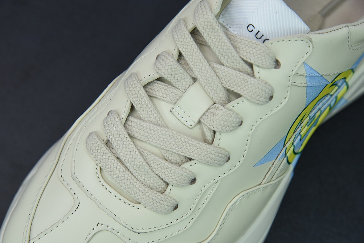 Gucci Rhyton Vintage Trainer Sneaker 古驰老爹5D皮革角状复古慢跑鞋