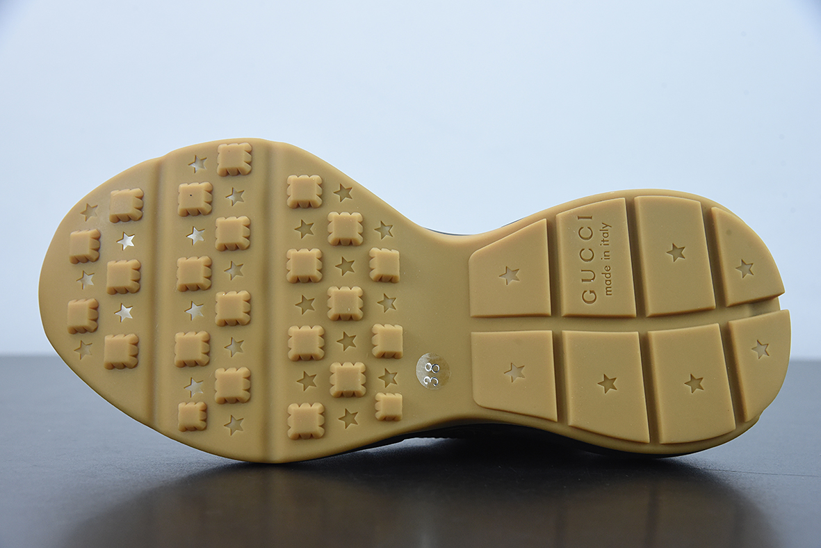 Gucci Rhyton Vintage Trainer Sneaker 古驰老爹5D皮革角状复古慢跑鞋