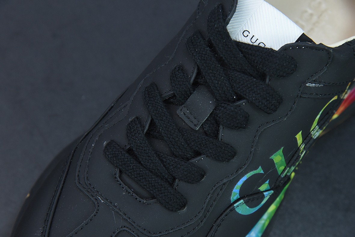 Gucci Rhyton Vintage Trainer Sneaker 古驰老爹5D皮革角状复古慢跑鞋