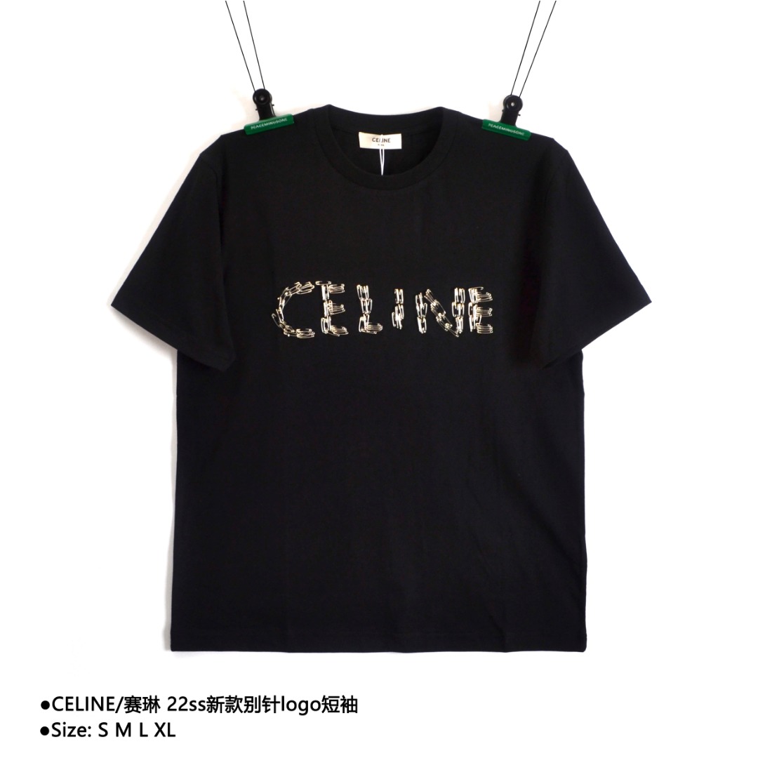 CELINE/赛琳 22ss新款别针logo短袖88-5605606015