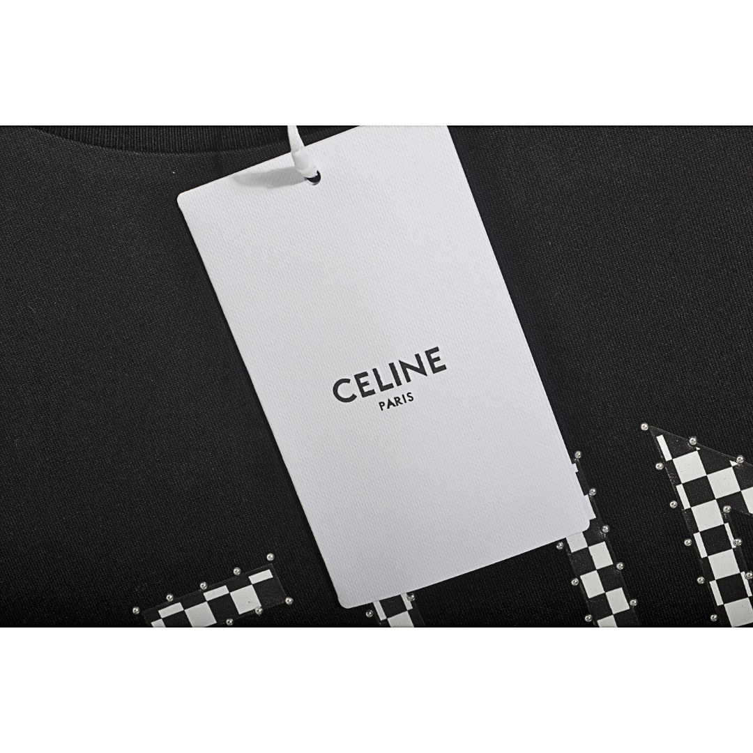 CELINE/赛琳 21ss 铆钉宫格徽标印花短袖 88-56056015