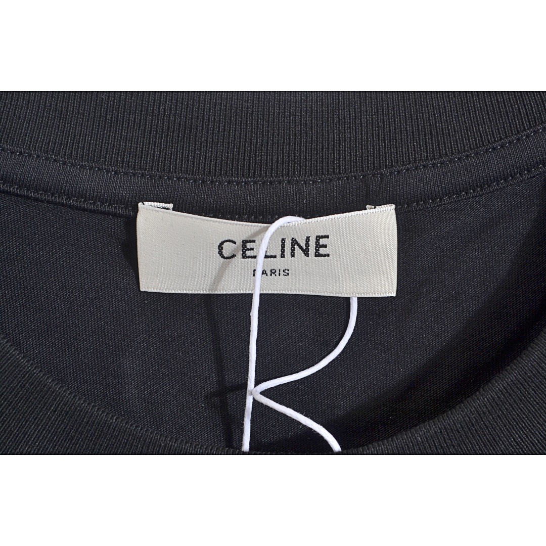 CELINE/赛琳 21ss 铆钉宫格徽标印花短袖 88-56056015