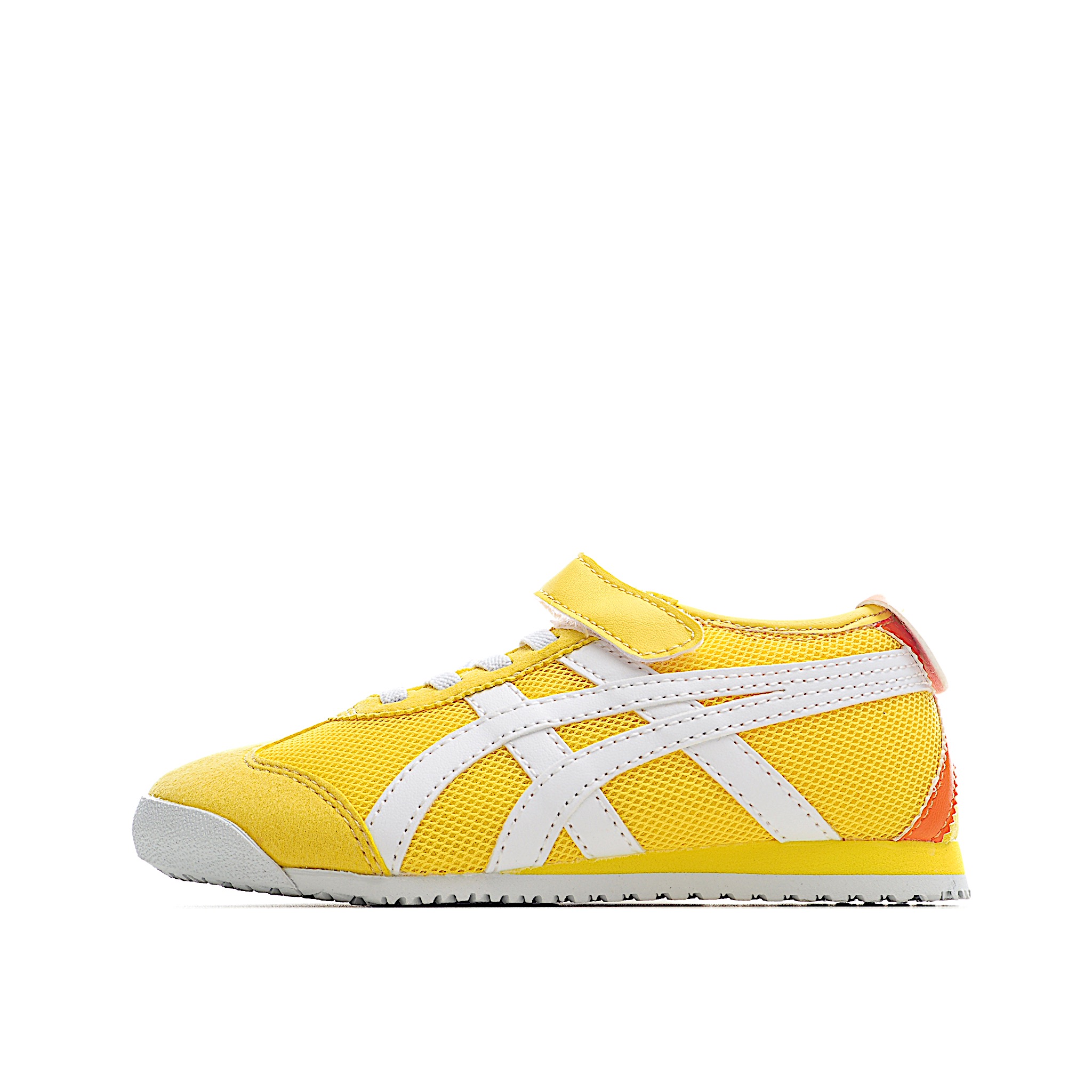 亚瑟士网面单扣儿童鞋24-39 Onitsuka Tiger从款式颜色造型上体现出追求舒适和细节的完美，鞋类更是推崇手工制作的严谨与完美，融舒适性与可穿性的设计风格-选品中心