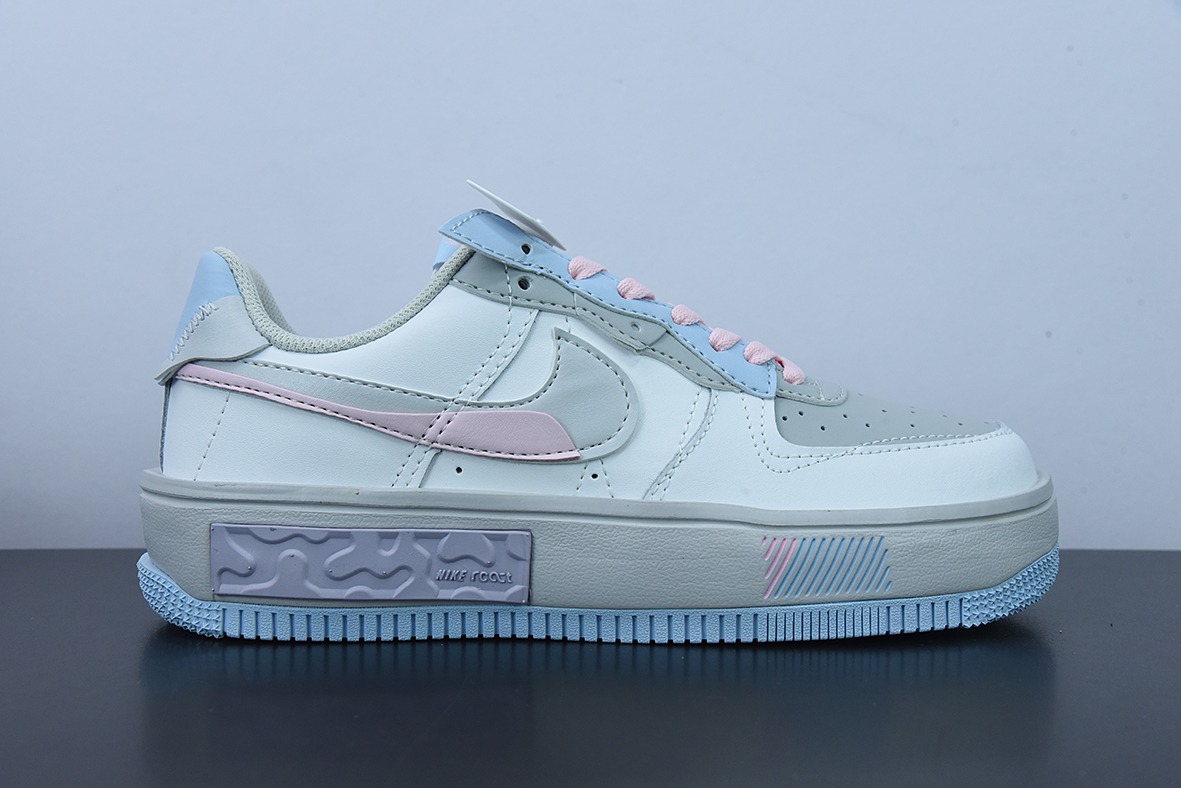 K01L4 Nike Air Force 1 Fontanka "Gris, rosa, azul y púrpura" Serie Fontanka de la Fuerza Aérea Número de artí…