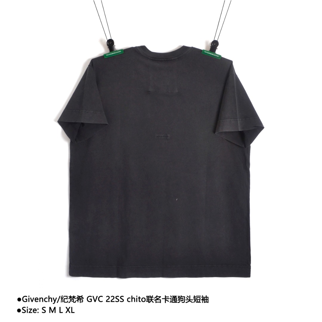 Givenchy/纪梵希 GVC 22SS chito联名卡通狗头短袖 88-11-50656017