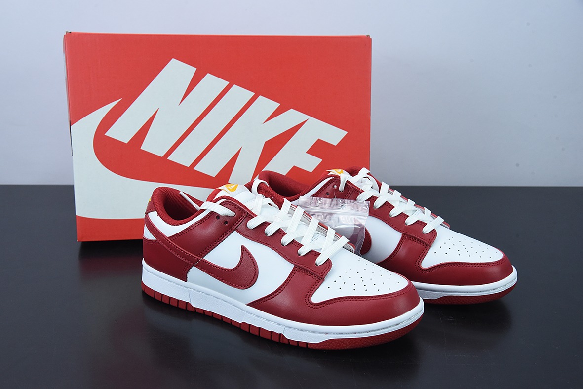 H03K5 纯原 NiKe Dunk SB Low  复古白红低帮休闲运动滑板板鞋  货号：DD1391-602