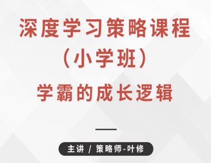 【59.9[红包]·《策略师课堂-深度学习策略课程（小学班）》】