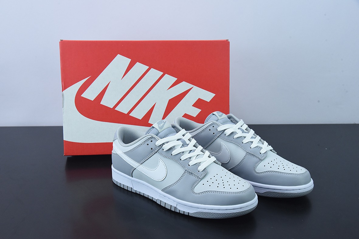 M00M5 纯原版本 Nike Dunk Low Retro “Grey White” 酷灰低帮休闲运动滑板板鞋 主货号:DJ6188-001