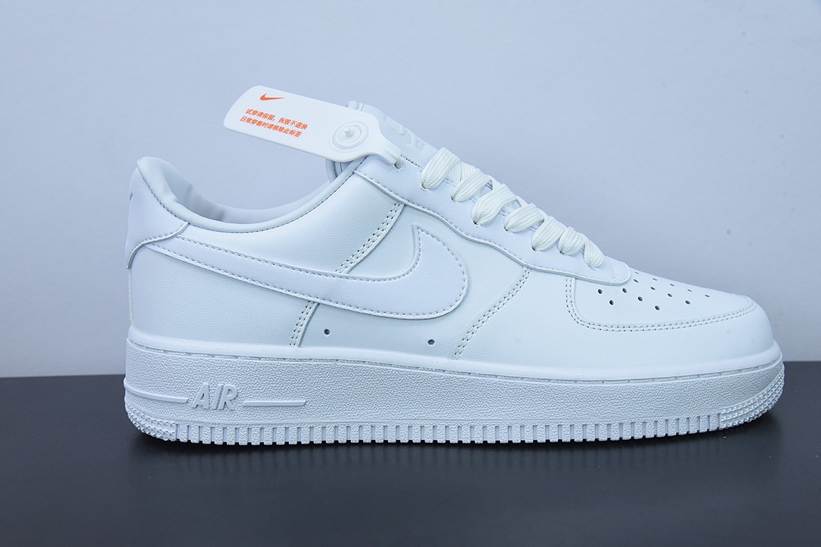 Nk Air Force 1'07 Low "Fresh" 空军一号全皮纯白低帮休闲板鞋 货号:DM0211-100
