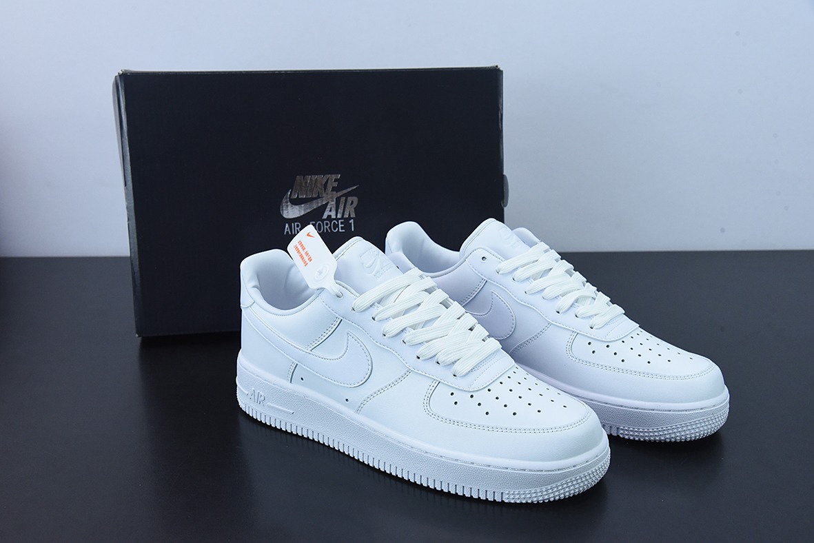 Nk Air Force 1'07 Low "Fresh" 空军一号全皮纯白低帮休闲板鞋 货号:DM0211-100