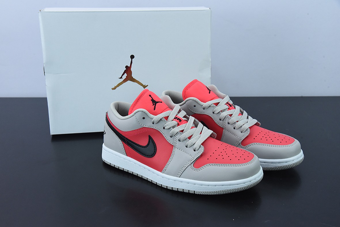 Air Jordan 1 AJ1 灰粉红防 红外线 低帮男女休闲球鞋 货号:DC0774-060