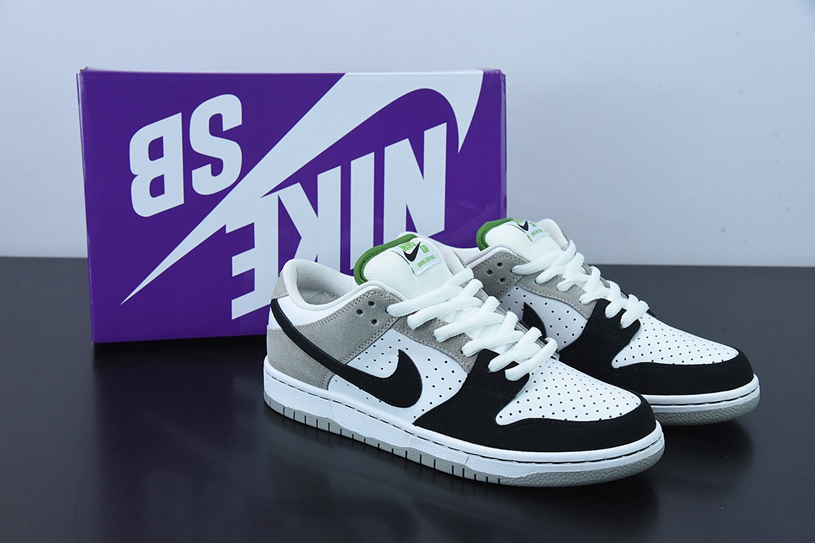 M00M5 纯原 NK SB Dunk Low "Chloroph yll" 灰白黑 叶绿素低帮休闲运动滑板板鞋 货号：BQ6817-011