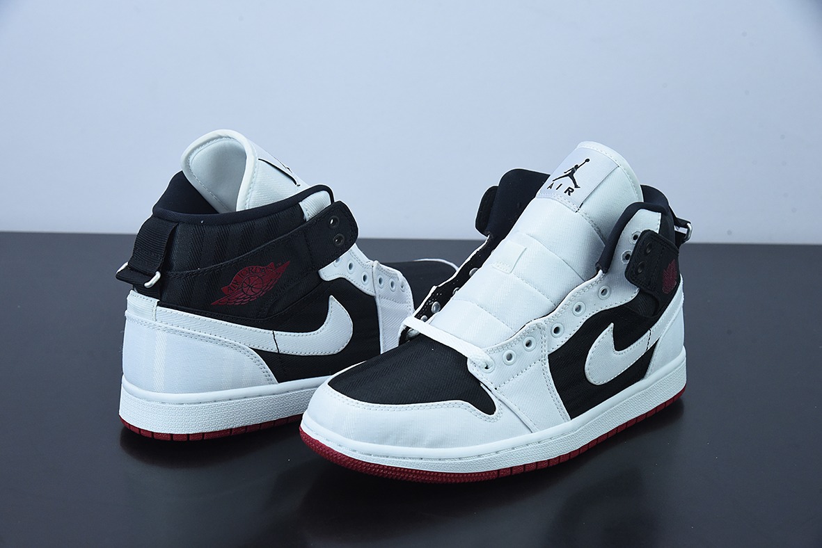 D01D4 纯原版 NK Air Jordan 1 Mid 白黑红 AJ1乔1中帮文化篮球鞋 货号：DD9338-016
