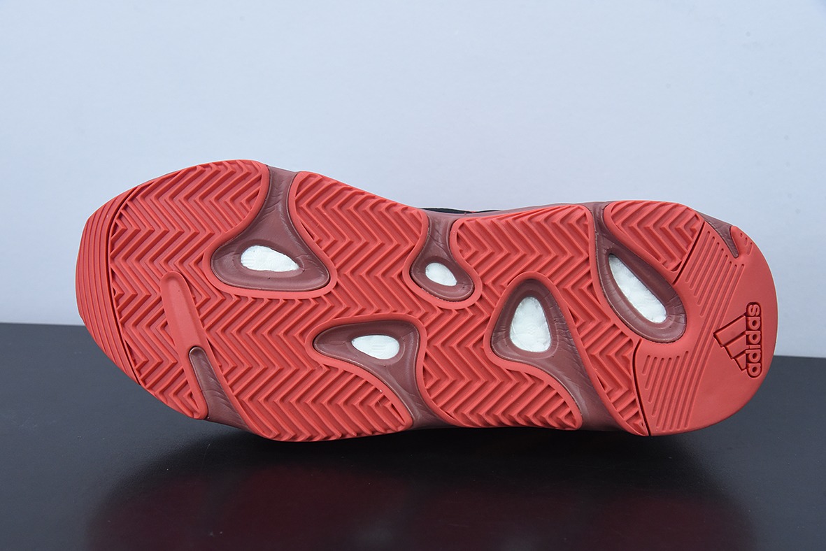 O08O5纯原版本 Adidas originals Yeezy Boost 700 V2 “Hi—Res Red”暗红 低帮减震老爹鞋 男女同款