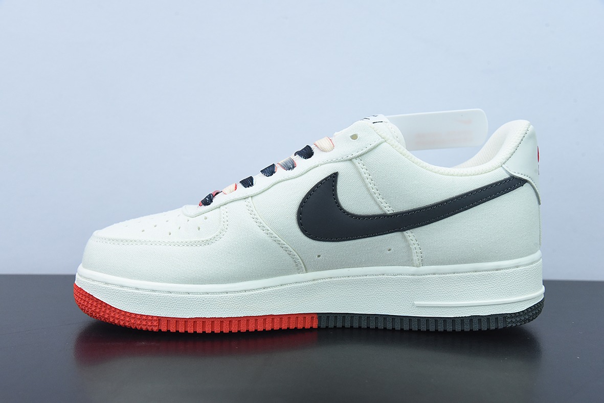 Nk Air Force 1 AF1 空军一号/低帮 白黑红 帆布 多钩 NBA芝加哥公牛 城市限定款货号:NA2022-005