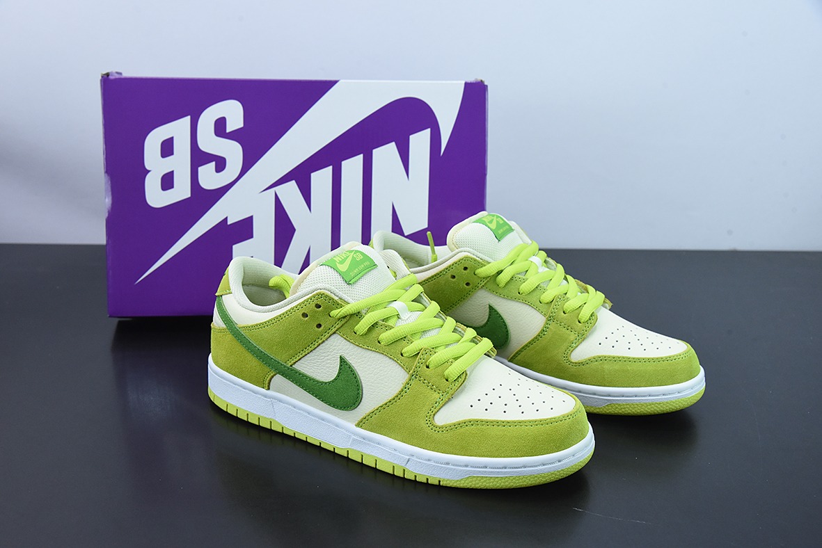 M00M5 纯原版本 Nk SB Dunk Low 苹果绿 复古低帮休闲运动滑板板鞋 货号:DM0807-300