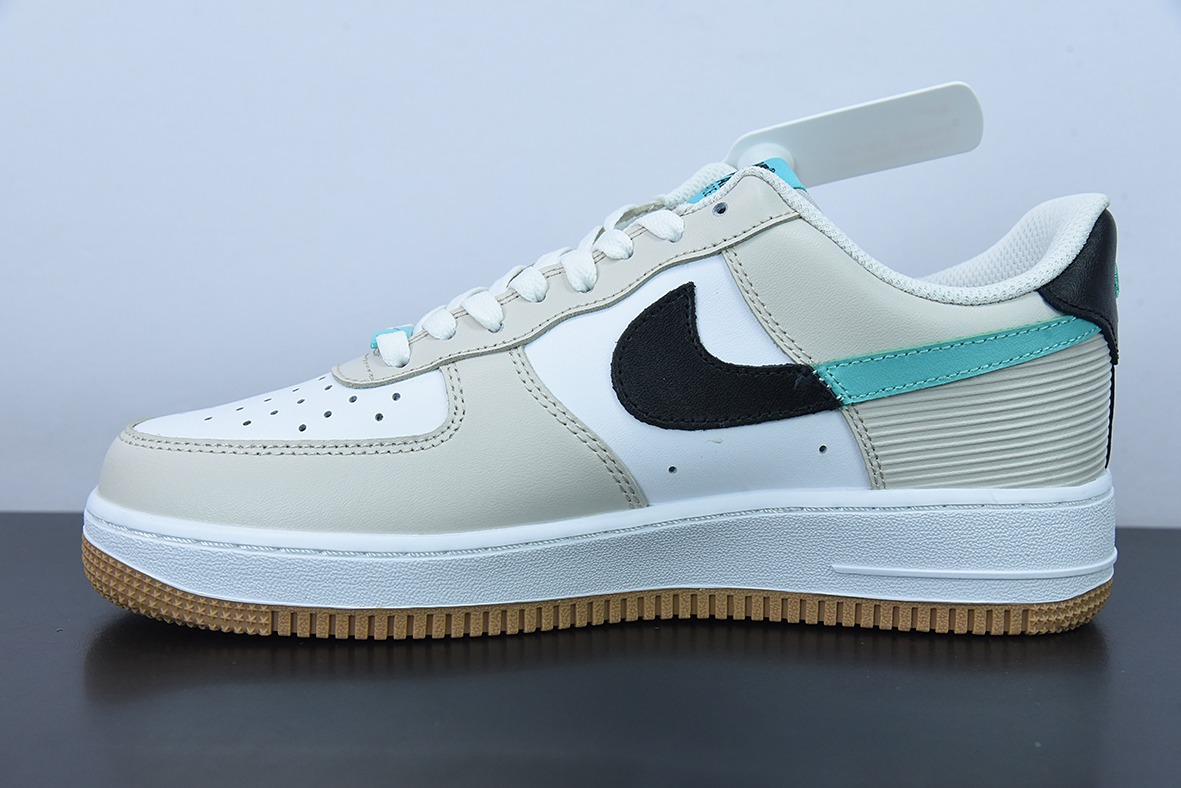 [Air Force Series]Nike Air Force 1 Low Black and Green Broken Hook Air Force O