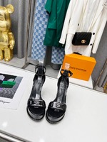 Louis Vuitton Fashion
 Shoes High Heel Pumps Sandals Cowhide Sheepskin Spring/Summer Collection Vintage