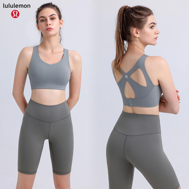 Lululemon sports bra training gray yoga