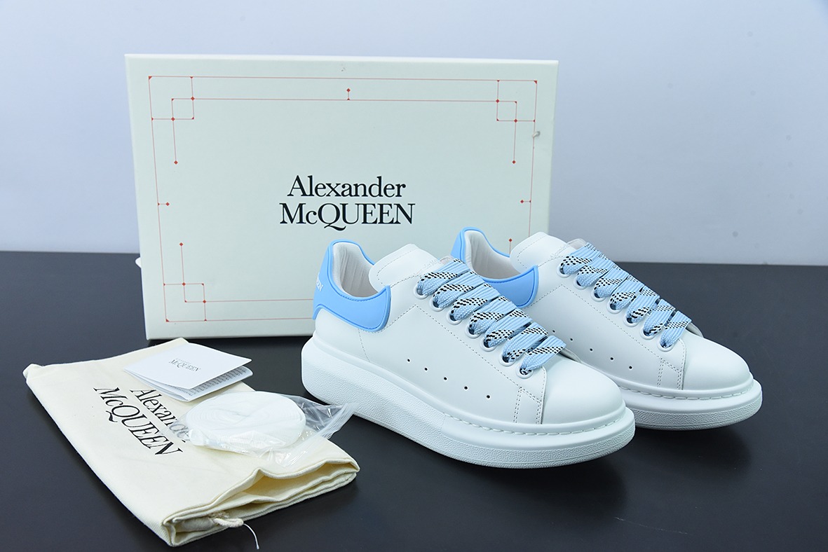 Alexander McQueen/亚历山大麦昆 松糕鞋厚底增高小白鞋D05G6