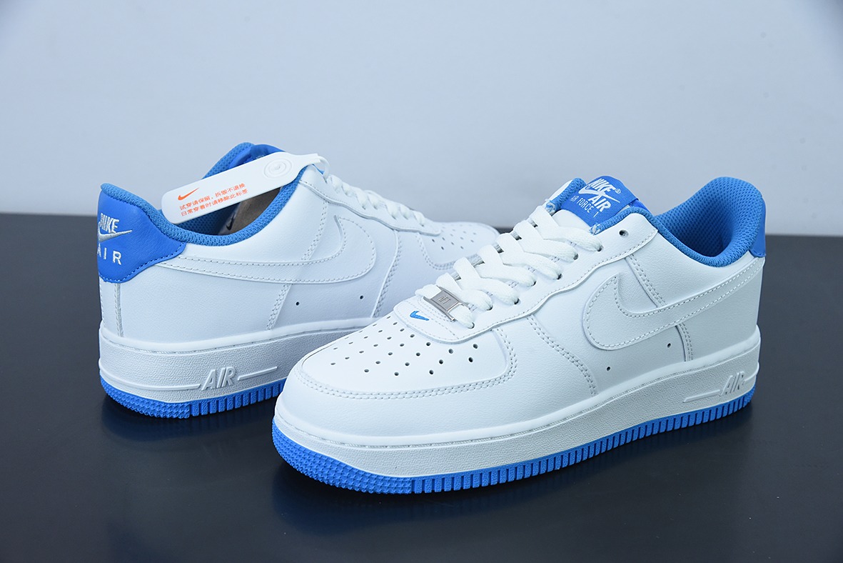 K05L3 纯原Nike Air Force 1’07 LV8" White/UNC"空军一号经典白北卡蓝”慢跑鞋 货号:DR9867-101