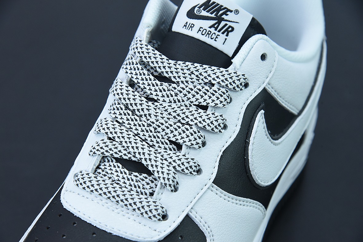 Nike Air Force 1 07 Low"喜茶HEYTEA"空军一号低皮革白黑炸毛喜茶低帮运动跑鞋货号:K08969-756