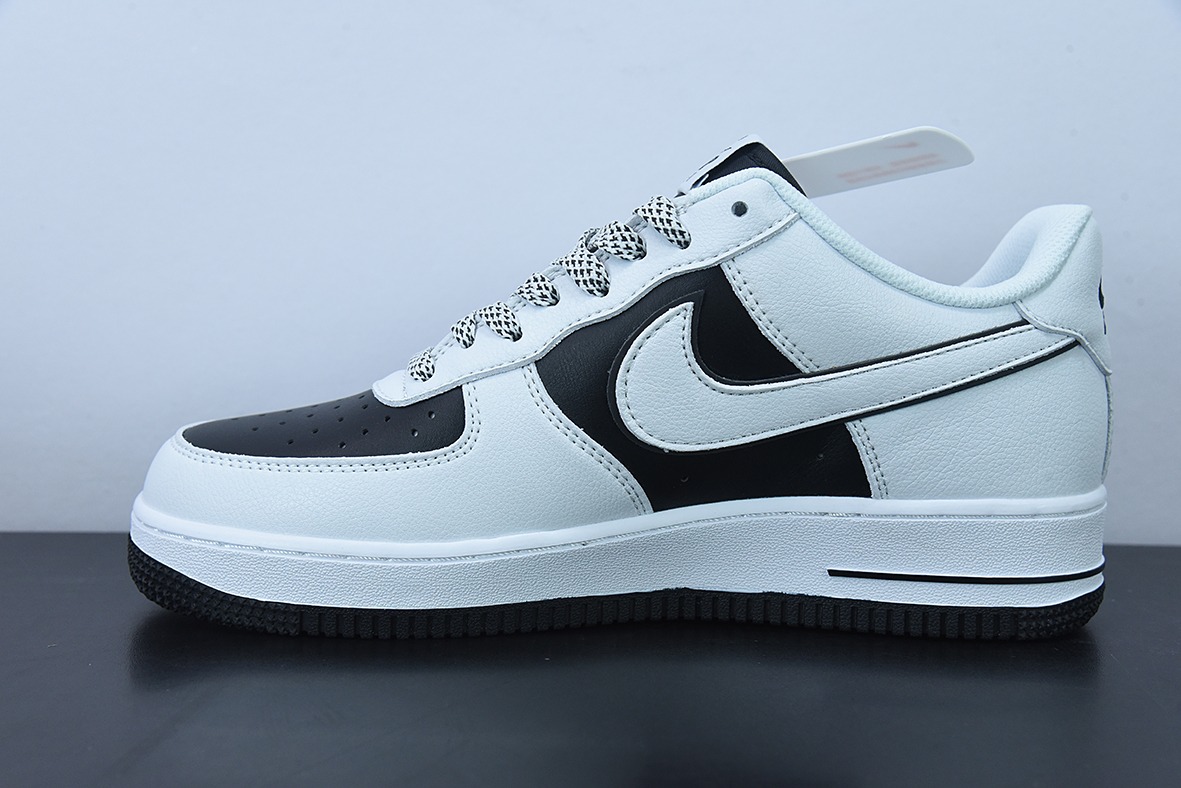 Nike Air Force 1 07 Low"喜茶HEYTEA"空军一号低皮革白黑炸毛喜茶低帮运动跑鞋货号:K08969-756