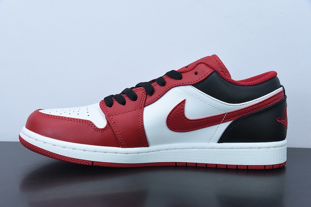 B09F3 AIR JORDAN 1 Low AJ1 红白黑 复古 篮球鞋 货号：553558-163
