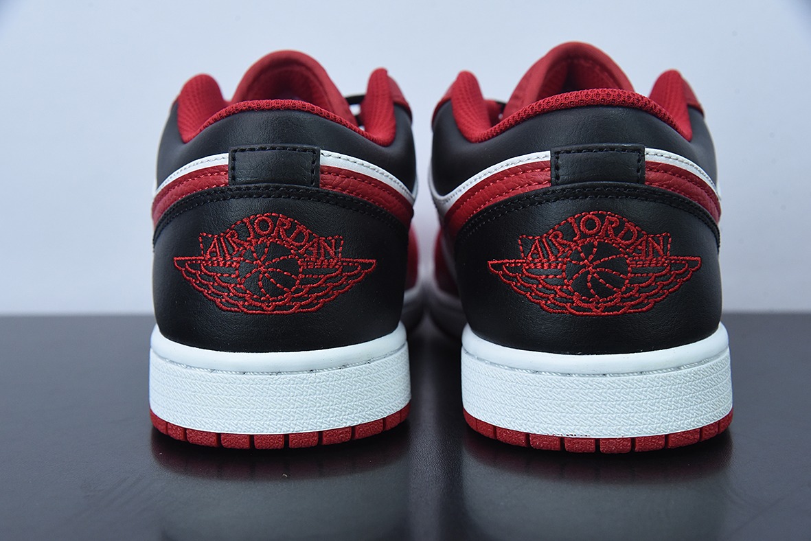 B09F3 AIR JORDAN 1 Low AJ1 红白黑 复古 篮球鞋 货号：553558-163