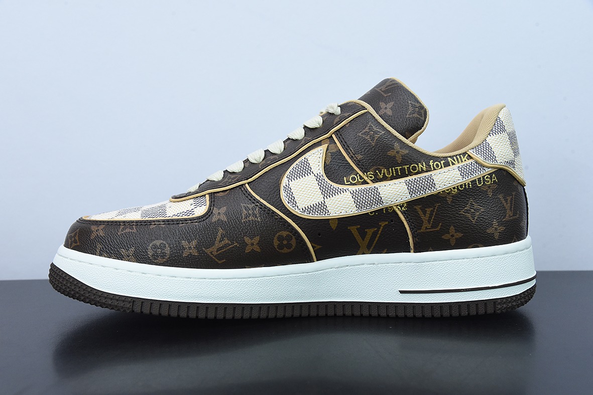 代购级 LVx Nk Air Force 1 Low 路易斯威登驴牌LV联名 空军一号 休闲运动板鞋