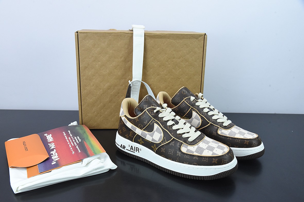 代购级 LVx Nk Air Force 1 Low 路易斯威登驴牌LV联名 空军一号 休闲运动板鞋